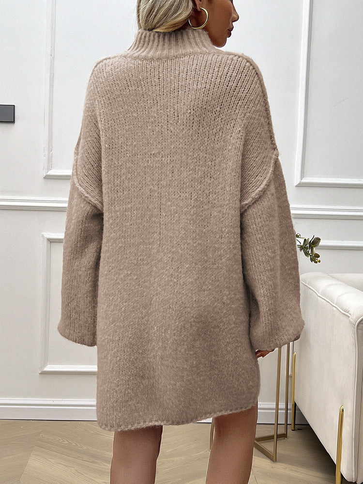 Oversized Sweater Dress Loose Short Pullover