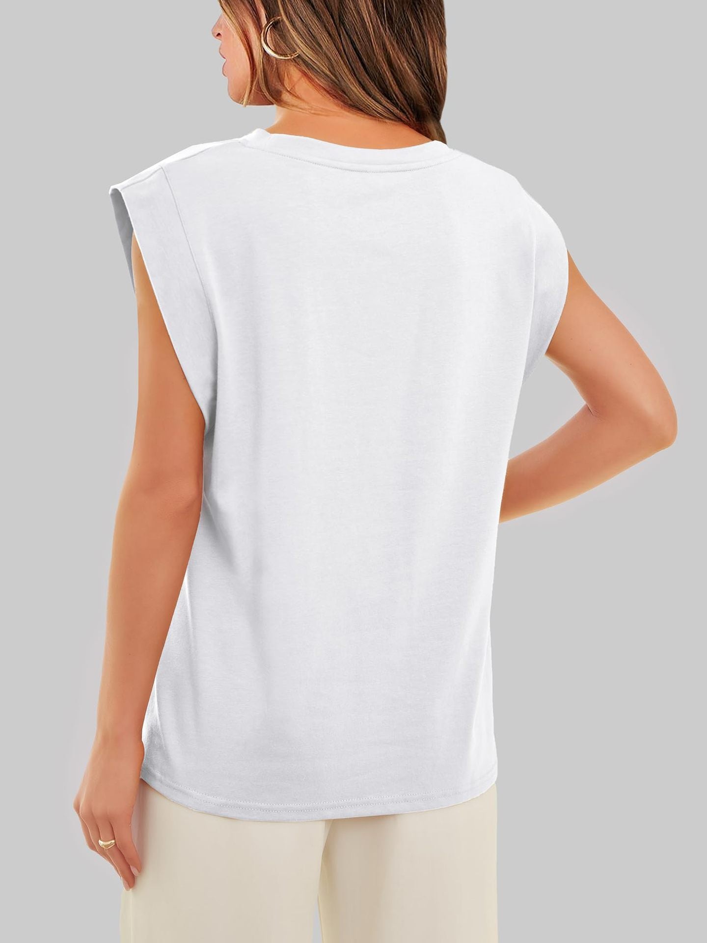 Round Neck Loose Short Sleeve T-Shirt Vest