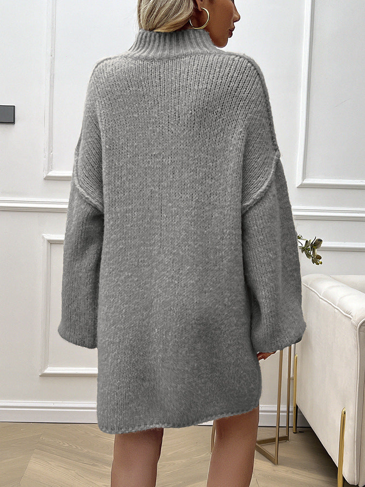 Oversized Sweater Dress Loose Short Pullover