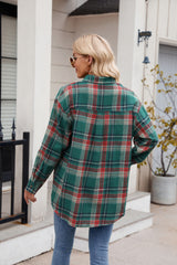 Women's  New Casual Fashion Loose Plaid Pocket Shirt