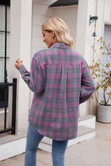 Women's Casual Fashion Spice Girls Loose Plaid Shirt