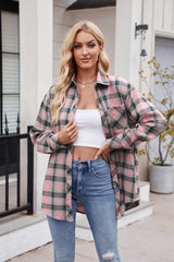 Women's Casual Fashion Spice Girls Loose Plaid Shirt