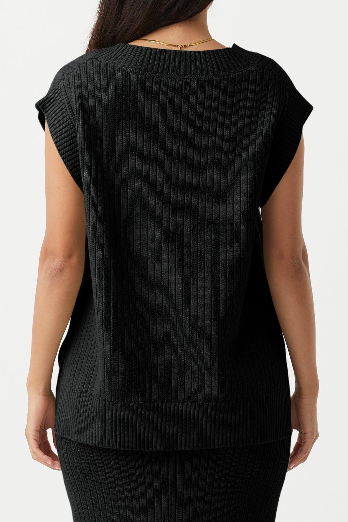 V-neck Sleeveless Casual Loose Pullover Sweater Vest