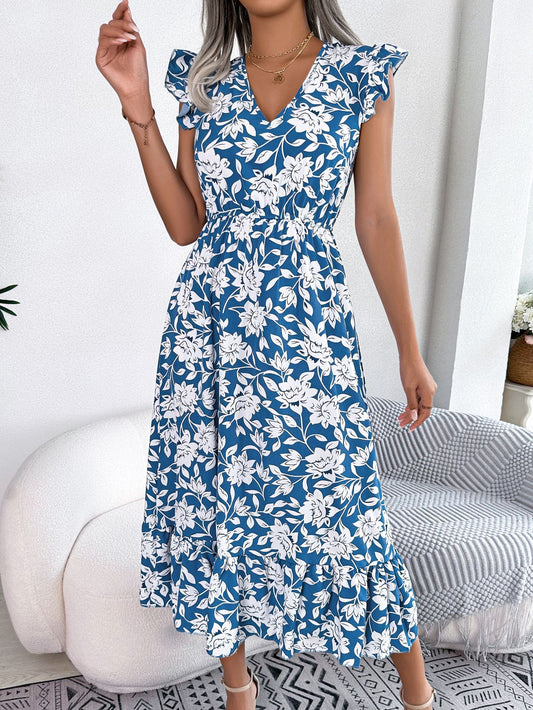 Casual Sleeveless V-Neck Hok Long Dresses Waist Maxi