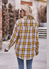 Women's Autumn and Winter Casual Fashion Oversized Loose Plaid Shirt