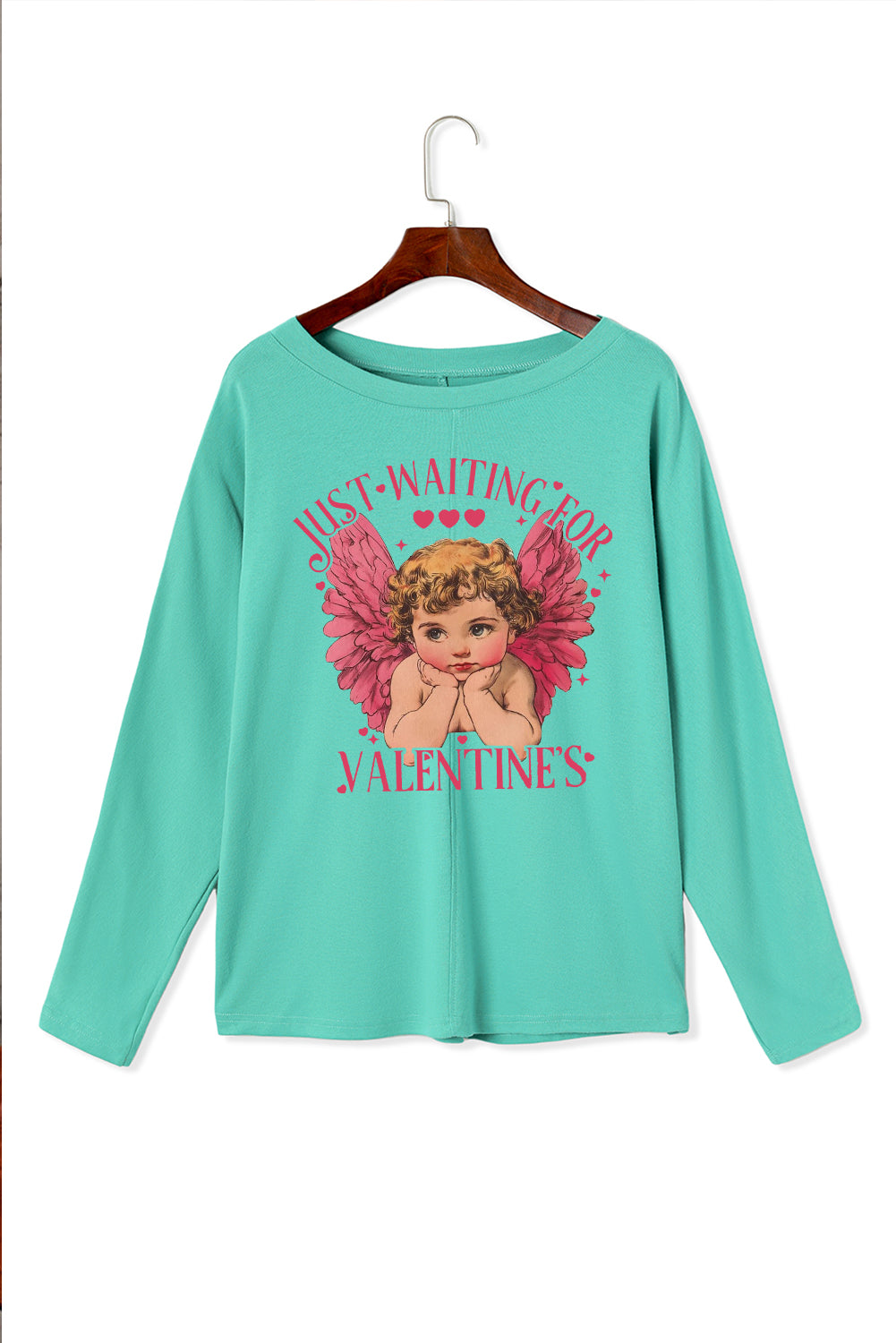 Valentine's Day Sweet Romance Patchwork Long Sleeve Knit Top