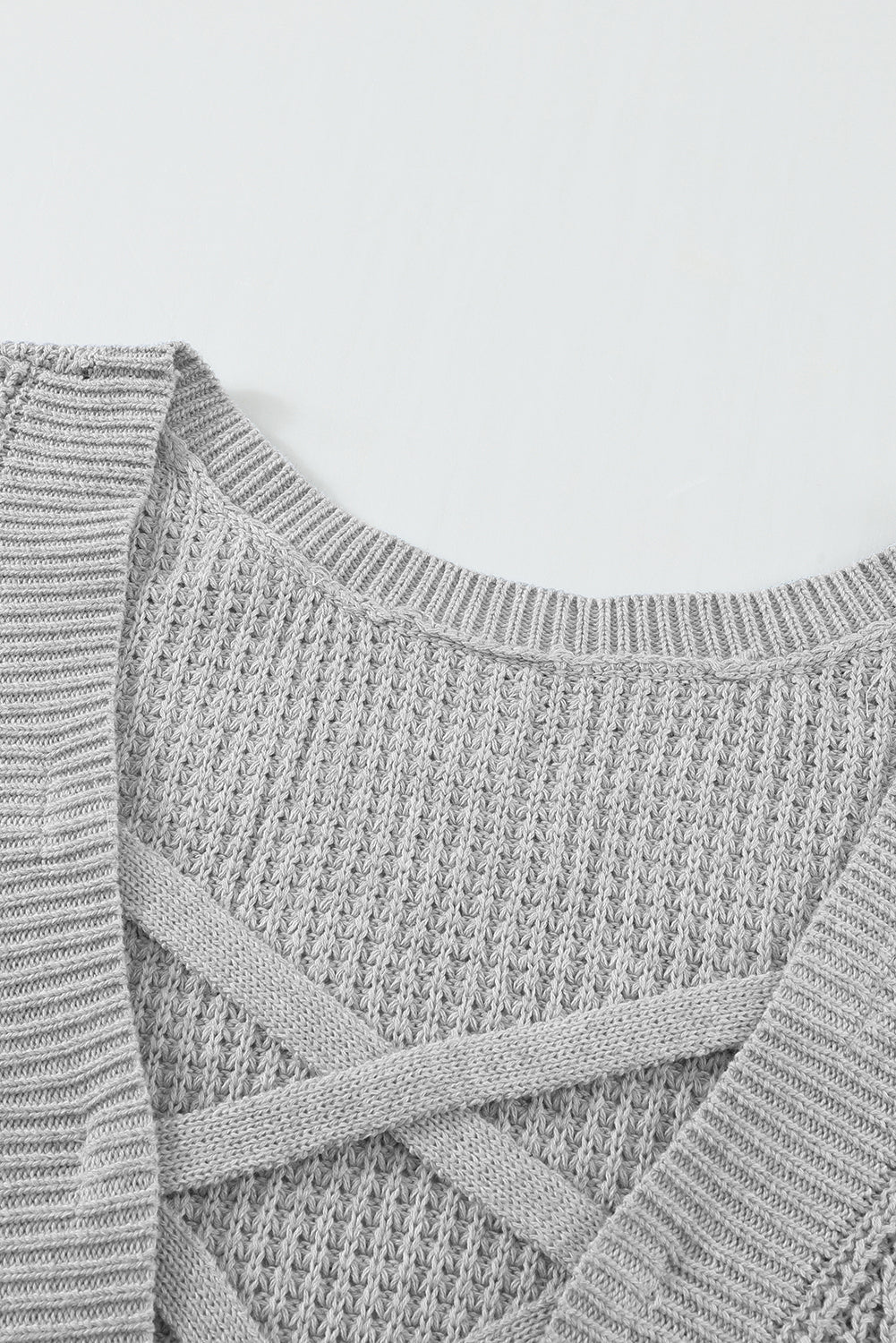 Cross Back Hollow-out Sweater