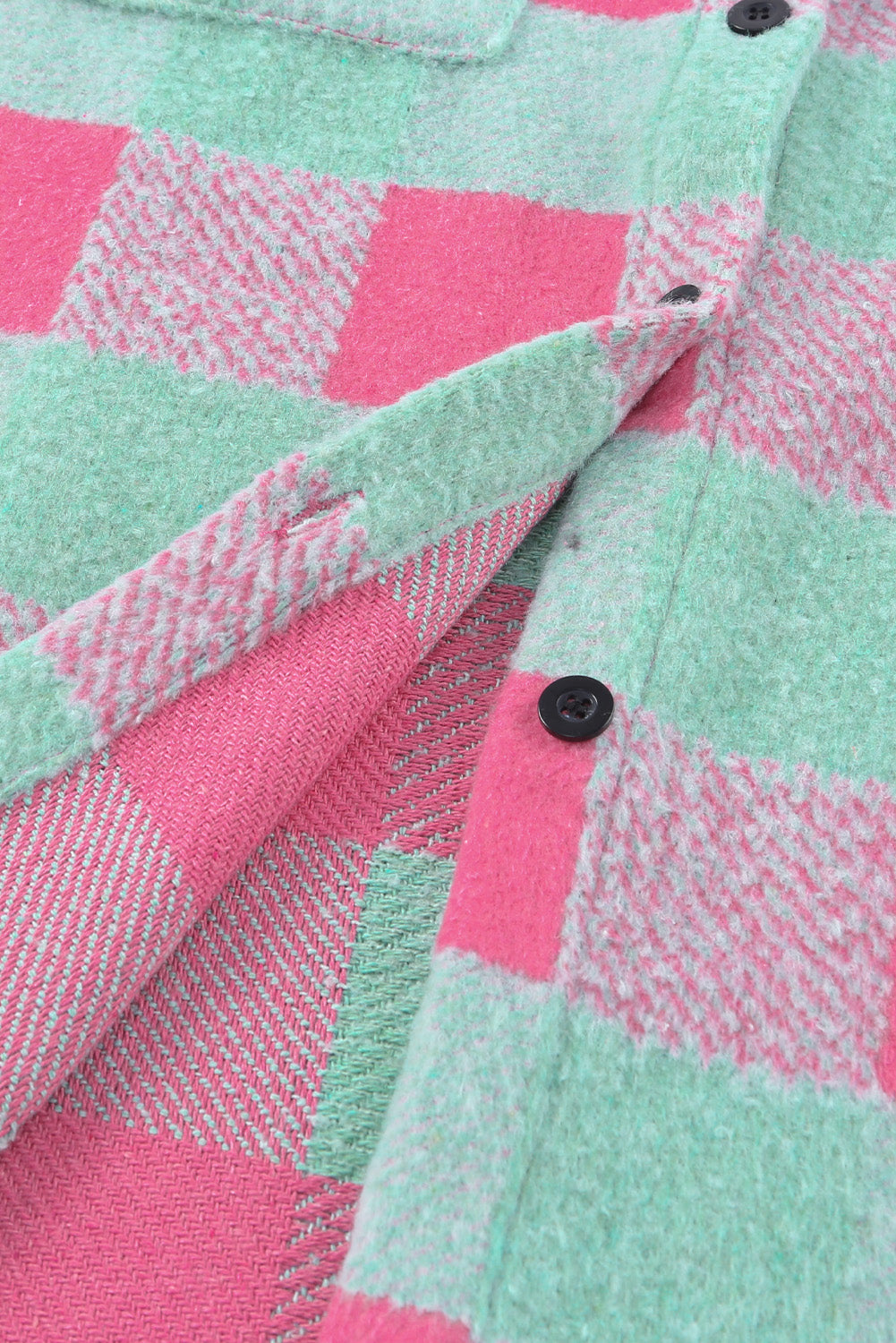 Pink Plaid Pattern?Oversized Shacket