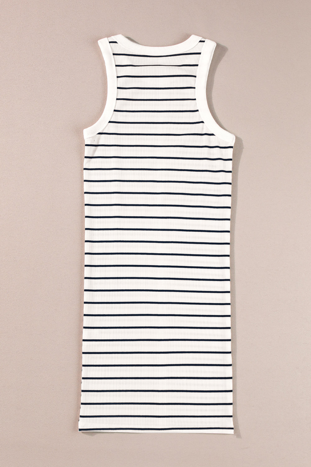 Stripe Ribbed Knit Tank Mini Dress