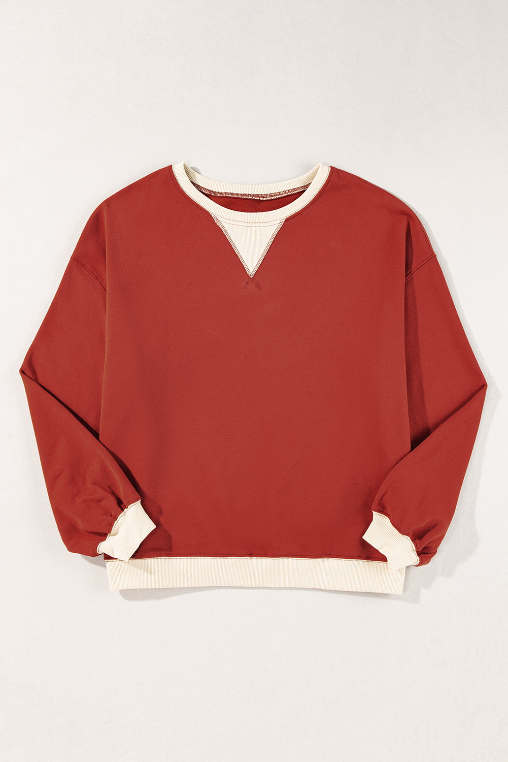 Block Patch Drop Shoulder Oversized Sweatshirt