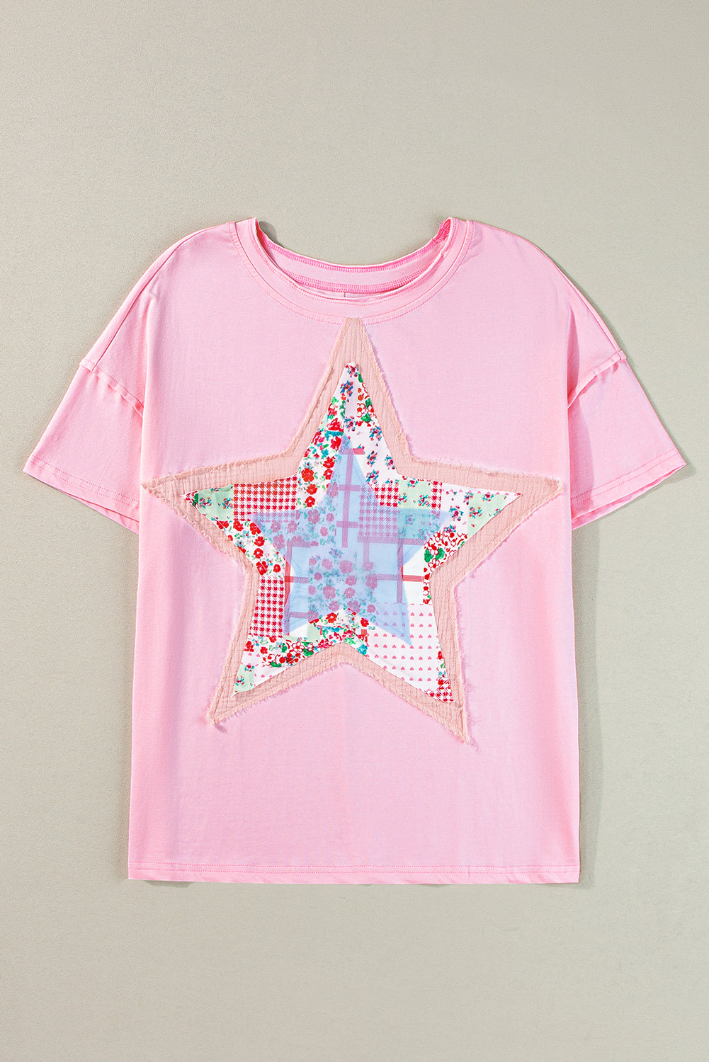 Women's Star Patchwork Loose T-shirt