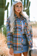 Women's Plaid Print Loose Vintage Shirt