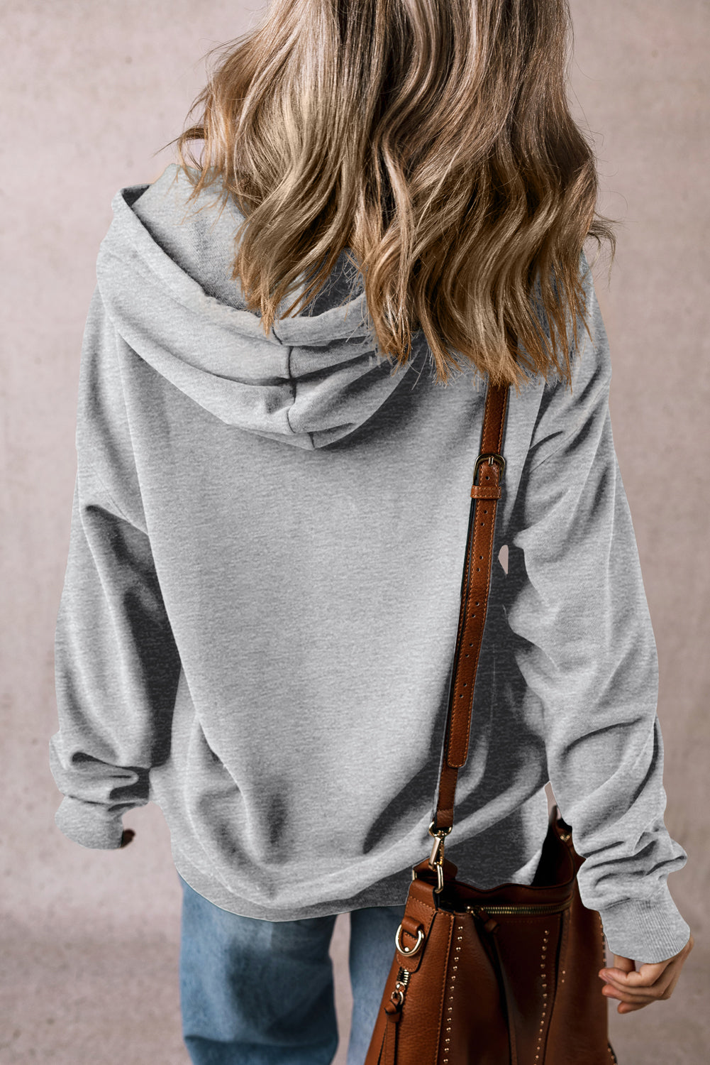 Valerian Fleece Lined Kangaroo Pocket Drawstring Chunky Hoodie