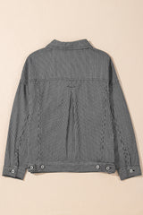 Washed Oversize Pocketed Denim Jacket