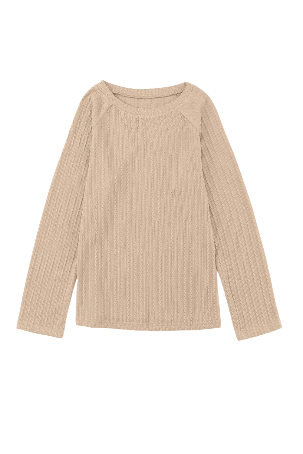 Dusty Pink Textured Knit Long Sleeve Top