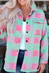 Pink Plaid Pattern?Oversized Shacket