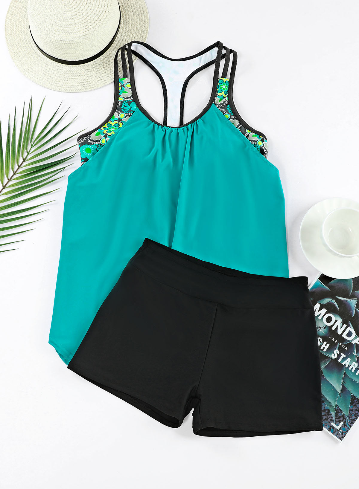 Tankini Two Piece Conservative Beach Swimsuit