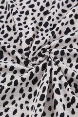 Apricot Cheetah Print O-neck Short Sleeve T Shirt