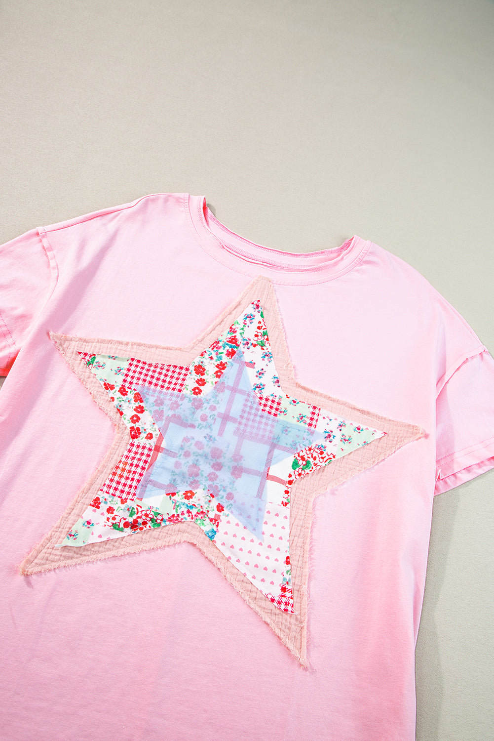 Women's Star Patchwork Loose T-shirt