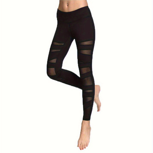 Women's Mesh Yoga Pants Quick-Drying Yoga Leggings