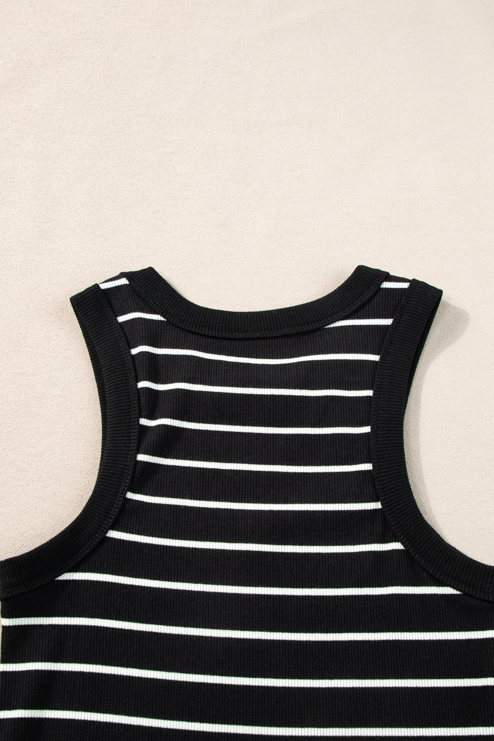 Stripe Ribbed Knit Tank Mini Dress