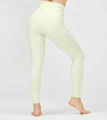 LOVESOFT Women's Bright Green Lycra High Waist Hips Running Yoga Leggings