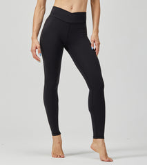 LOVESOFT Women¡¯s Black Cross Waist Yoga Legging