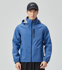 LOVESOFT Men's Blue Outdoor Jacket Waterproof Windproof Warm Jacket