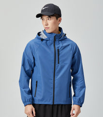 LOVESOFT Men's Blue Outdoor Jacket Waterproof Windproof Warm Jacket