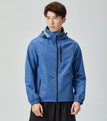 LOVESOFT Men's Blue Outdoor Jacket Waterproof Windproof Warm Jacket