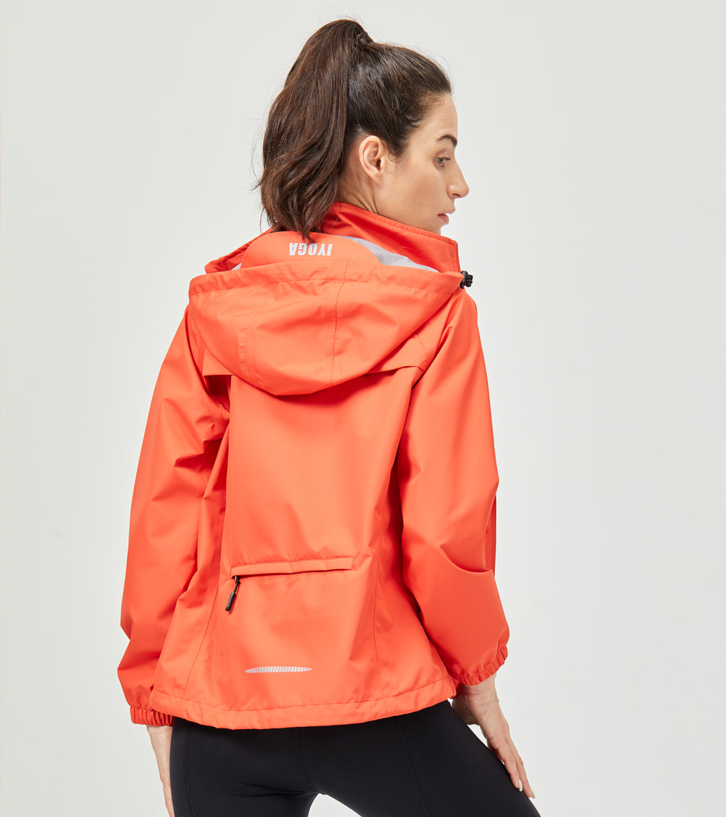 LOVESOFT Women's Orange Outdoor Jacket Waterproof Windproof Warm Jacket