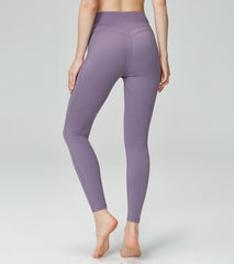 LOVESOFT Women's Purple Tight-fitting High-waist Hip-lifting Leggings