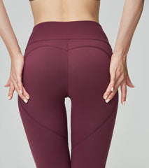 LOVESOFT Purple Mesh Workout High Waist Yoga Pants