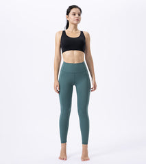 LOVESOFT Pine Green High Waist Yoga Leggings With Side Pockets