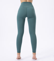 LOVESOFT Pine Green High Waist Yoga Leggings With Side Pockets