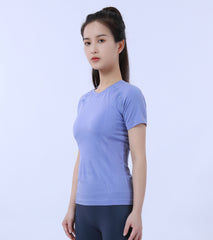 LOVESOFT Women Seamless Workout Shirts Yoga Tops Running Fitness Sports Short Sleeve Tees